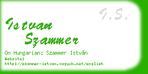 istvan szammer business card